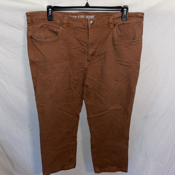 Duluth Flex Fire Hose Men’s Work Pants Size 42x30 Light Brown Outdoors Comfort - Picture 1 of 12
